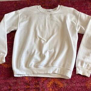 Gildan Women's White Crew Neck Sweater